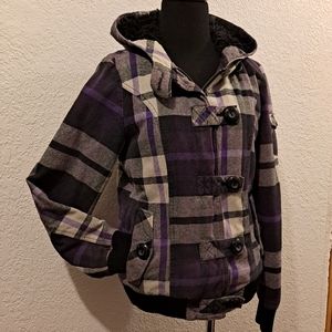 Fox Purple Plaid Jacket size L